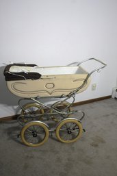 Vintage  Lloyd Of Orillia Pram Baby  Stroller -Cream & Brown