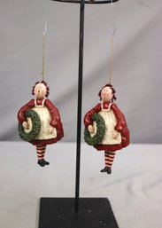 5' Resin Bell-Shaped Raggedy Ann With Wreath Christmas Ornament By Mary Beth Baxter
