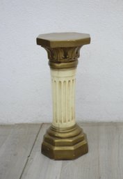 'Vintage Grecian-Style Pedestal Stand - Ornate Column Design'