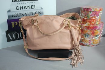 GILI Blush Pink Large Italian  Leather Shoulder/Tote Bag: