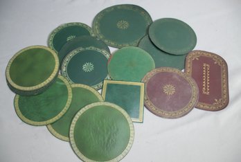 Group Lot Of Assorted Antique Trivets, Coasters, Placemats Etc