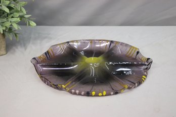 Modern Art Glass Serving Dish