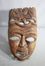 Intricately Carved Wooden Tribal Mask