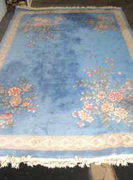 'Large Vintage Floral Hand-Knotted Wool Area Rug, 145.5' X 108'