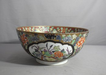 Macau Hand-Painted Porcelain Bowl, 6.5' H X 14'