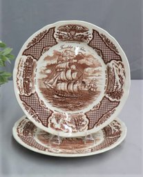 The Friendship Of Salem Fair Winds Alfred Meakin Staffordshire Collector Plates