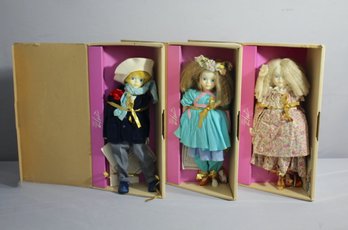 Group Lot Of 3 Vintage Limited Edition Series Mariko Dolls - Art, Drama, Music - With Boxes