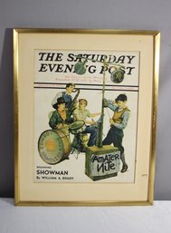 Framed Vintage Saturday Evening Post January 11 1936 Cover