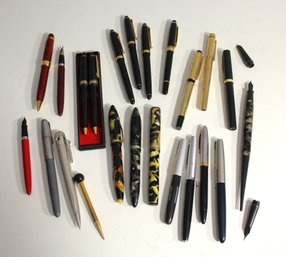 Collection Of Vintage Pens And Fountain Pens