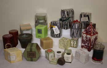 Group Lot Of Aromatic Candles And Soaps