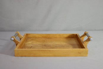 Twin Handled Wooden Serving Tray