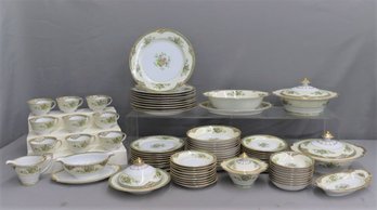 Vintage Noritake/Morimura Japanese Porcelain Naomi Pattern Dinnerware And Serveware