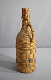 Vintage Fratelli Bolla Woven Raffia/wicker Wrapped Bottle
