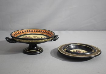 Ancient Grecian Elegance - Vassilopoulos Compote & Ashtray Set -by Vassilopoulos