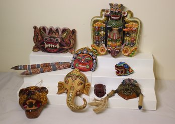Group Lot Of Southeast Asian Indigenous Inspired Souvenir Objects