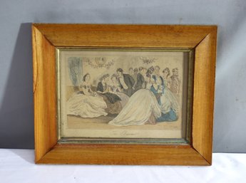 Vintage 19th Century Hand Colored Print The Baronet By Leech, Framed