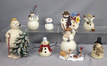 Frosty Group Lot Of Snowman Figurines