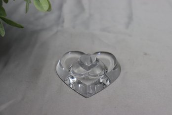 Baccarat Triple Hearts Of Love Paperweight, Signed
