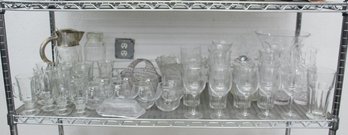 Collection Of Vintage Glassware - Shelf Lot'