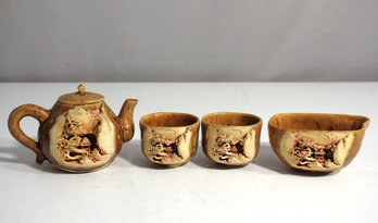 Antique Chinese Ceramic Tea Set, Qing Dynasty