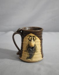 Unique Peter Petrie Inspired Pottery Mug With Character Face