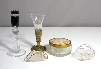 Vintage Assorted Glassware And Decorative Items Lot