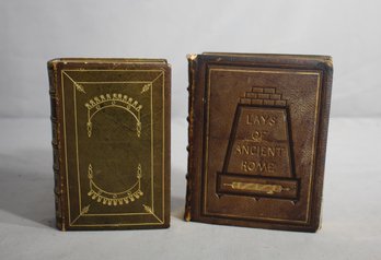 Antique Leather-Bound Books: 'Barbara Frietchie' And 'Lays Of Ancient Rome