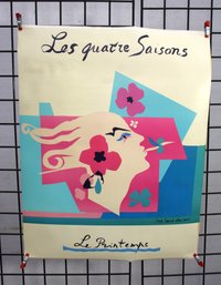 #54-'Les Quatre Saisons: Le Printemps' Poster By Yves Saint Laurent  Vintage French Art Print