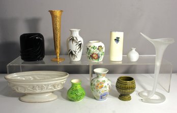 Assorted Vase And Decorative Ceramic Group Lot