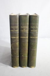 Antique Dante Alighieri's 'Divine Comedy' - 1860s Longfellow Translation, Complete Set