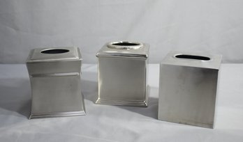 Group Lot Of Three Decorative Tissue Box Covers