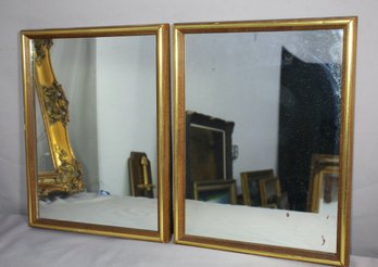 Pair Of Vintage  Wall Mirrors  Frames-17' H X  13.25'w