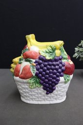 KMC Ceramic Fruit Basket Cookie Jar