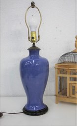 Cerulean Blue Porcelain Ginger Jap Lamp