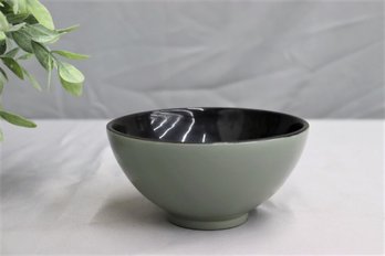 Traditional Black & Green Lacquer Copolymer Plastic Bowl