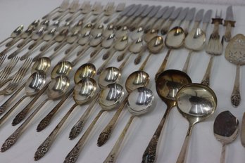 Big Diverse Grouping Of Vintage Rogers Community Stainless Flatware