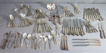 Large Vintage  Group Lot Of Miscellaneous Silver Plated Flatware