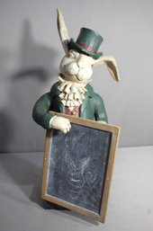 Bill Huebbe Original Bunny Rabbit Chalkboard Menu Holder