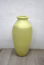 Simplicity In Ceramics: Sleek Modernist Yellow Vase