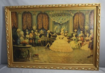 Vintage Print Of An 18th Century Ballroom Scene - 26'x 38'