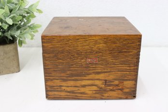 Wooden Weis Document Storage Box Delivered To Macy's On 1936 Queen Mary Maiden Voyage