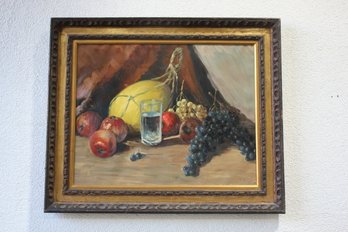 Framed Still Life On Canvas -Fruits
