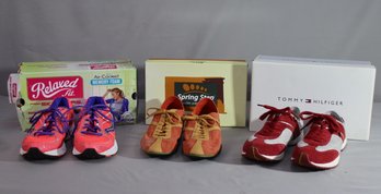 Three Set Of Sneakers -Tommy Hilfiger, Nike Air, Relaxed Fit Skechers  All Sz10