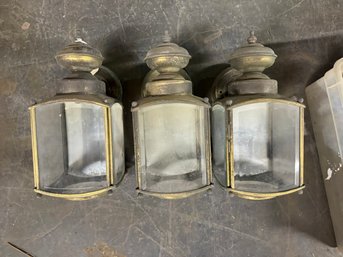 Group Of 3 Vintage Wall Sconces
