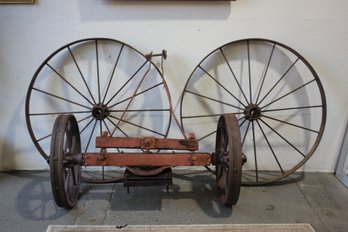 Set Of Four  Antique  Steel Carriage Wheels