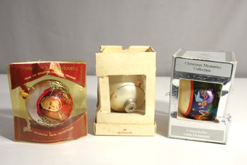 Three Vintage Christmas Ornaments