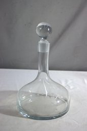 Toscany Crystal Clipper Ship Etched Decanter