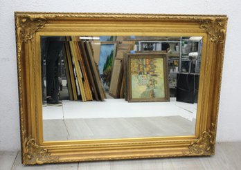 Vintage Gilded Mirror With Ornate Frame