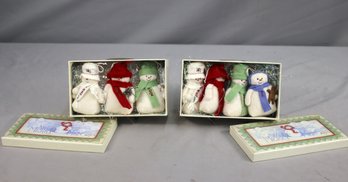 Two Boxes Of Bunnies By The Bay Wee Merry Men Named Ornaments - Box Of 3 And Box Of 4