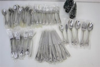 90-pc. Service For 12 - 'Colonial Shell II'  Stainless Flatware By Reed & Barton-NEW